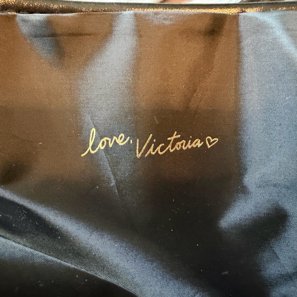 Victoria Secret Black Stripe Sequin Bling Weekender Beach Tote Bag 2017 11117941 - Picture 4 of 7